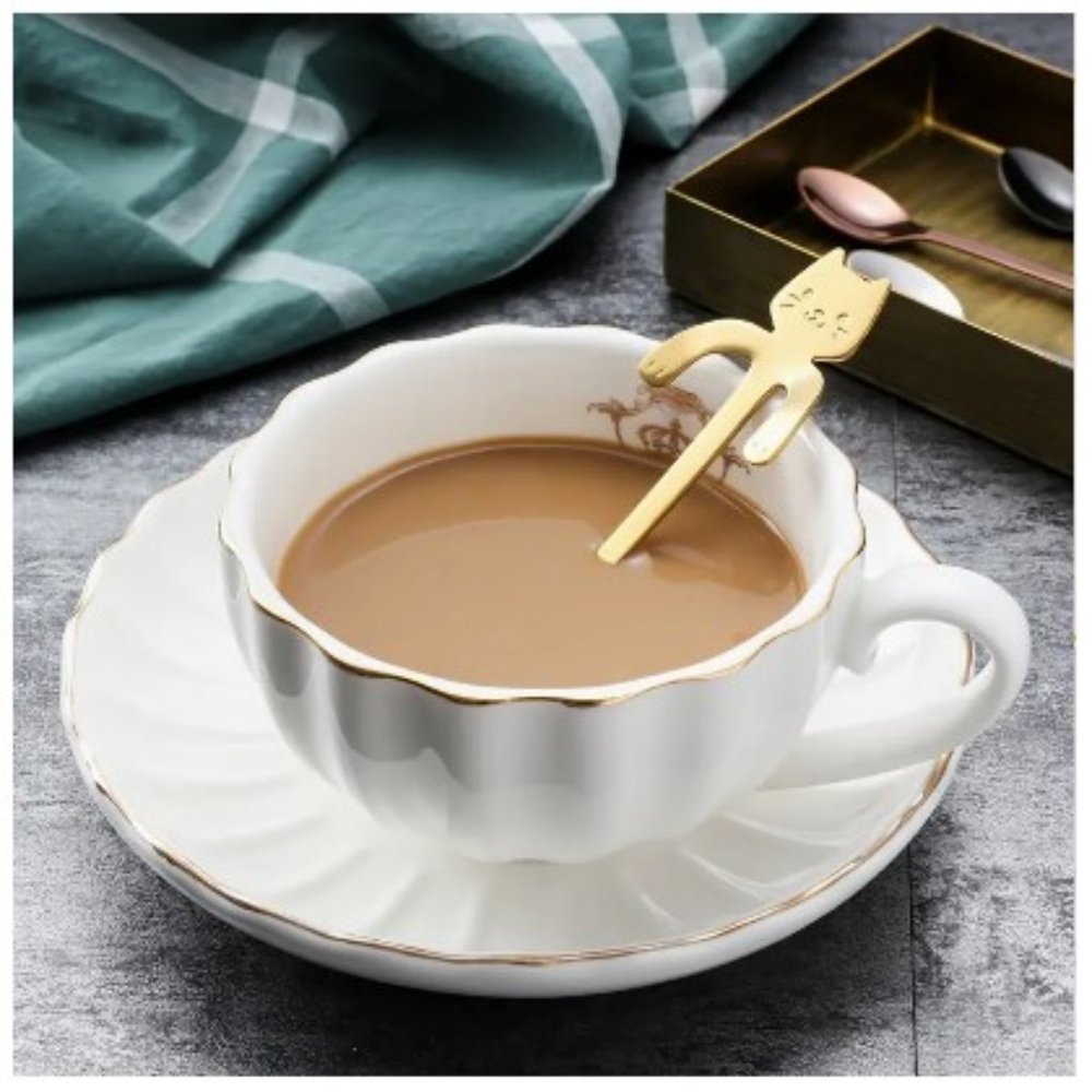 Rose Gold Stainless Steel Cat Spoons - THREE PIECES 🥄🥄🥄 -  NEW! - Picture 3 of 13